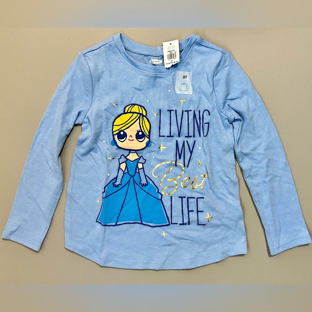 Disney Cinderella long sleeve Blue 2T top